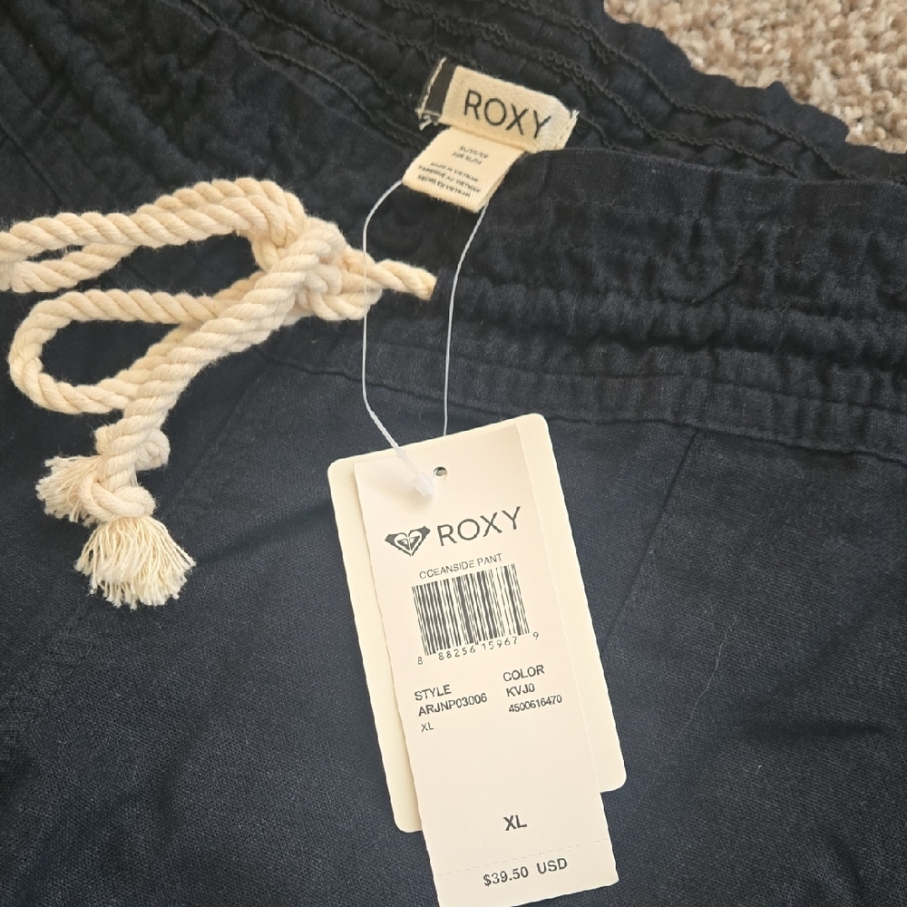 Roxy Black Vacay Pants With Drawstring - image 7